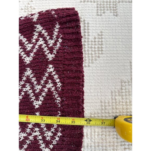 J.Jill Womens Cardigan Sz M Maroon Longline Boho Southwest Button Front Sweater - Picture 13 of 13